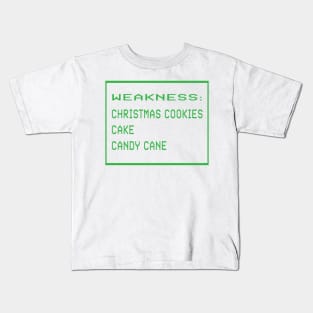 Weakness for Christmas cookies, cake and candy cane Kids T-Shirt